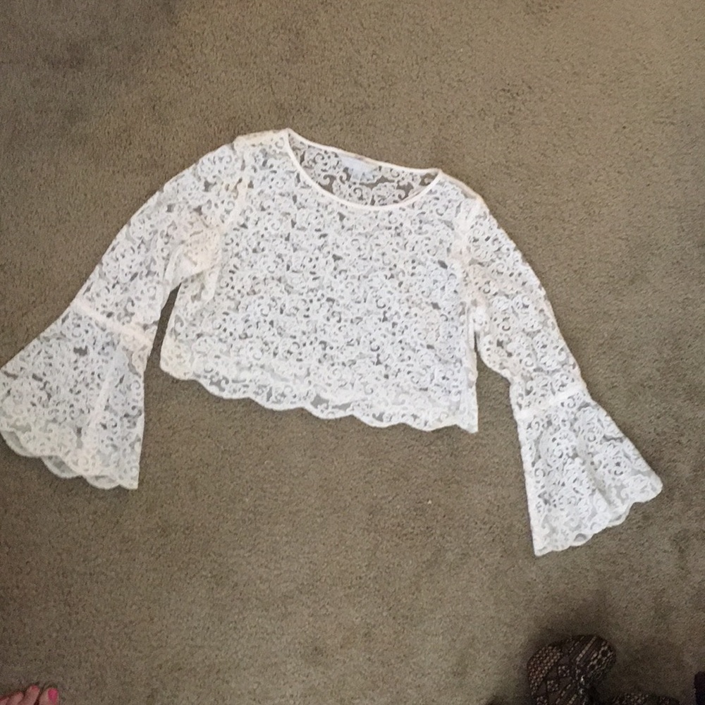 Cream crop top